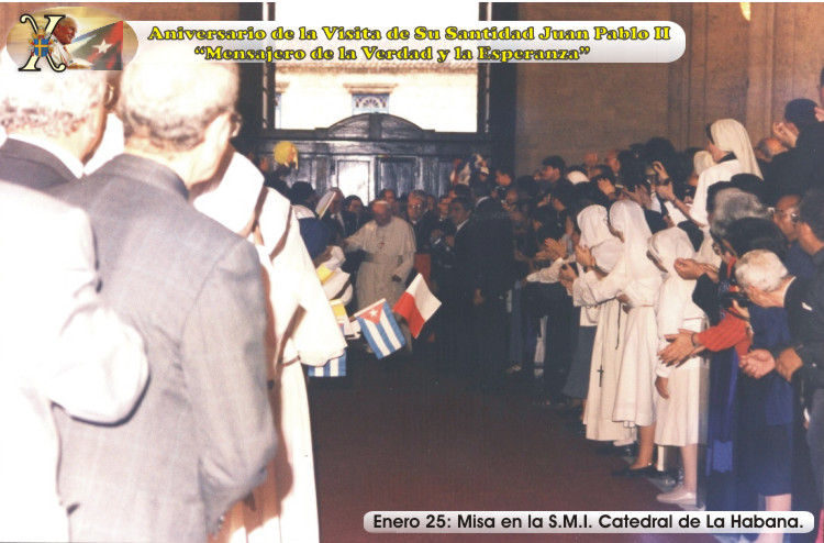 X Aniversario de la Visita de Su Santidad Juan Pablo II a Cuba. "Mensajero de la Verdad y la Esperanza". Foto: Ra&uacute;l Pa&ntilde;iellas.