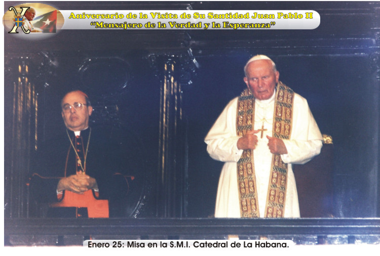 X Aniversario de la Visita de Su Santidad Juan Pablo II a Cuba. "Mensajero de la Verdad y la Esperanza". Foto: Ra&uacute;l Pa&ntilde;iellas.