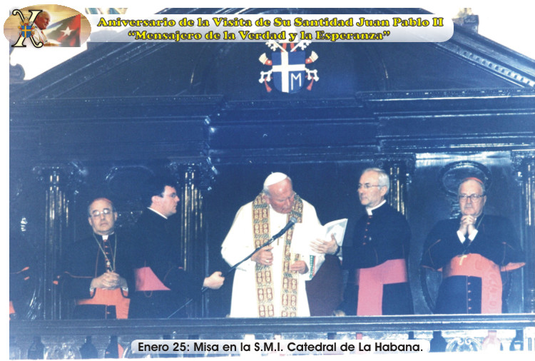X Aniversario de la Visita de Su Santidad Juan Pablo II a Cuba. "Mensajero de la Verdad y la Esperanza". Foto: Ra&uacute;l Pa&ntilde;iellas.