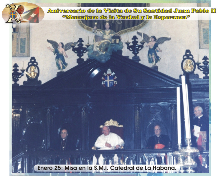 X Aniversario de la Visita de Su Santidad Juan Pablo II a Cuba. "Mensajero de la Verdad y la Esperanza". Foto: Ra&uacute;l Pa&ntilde;iellas.